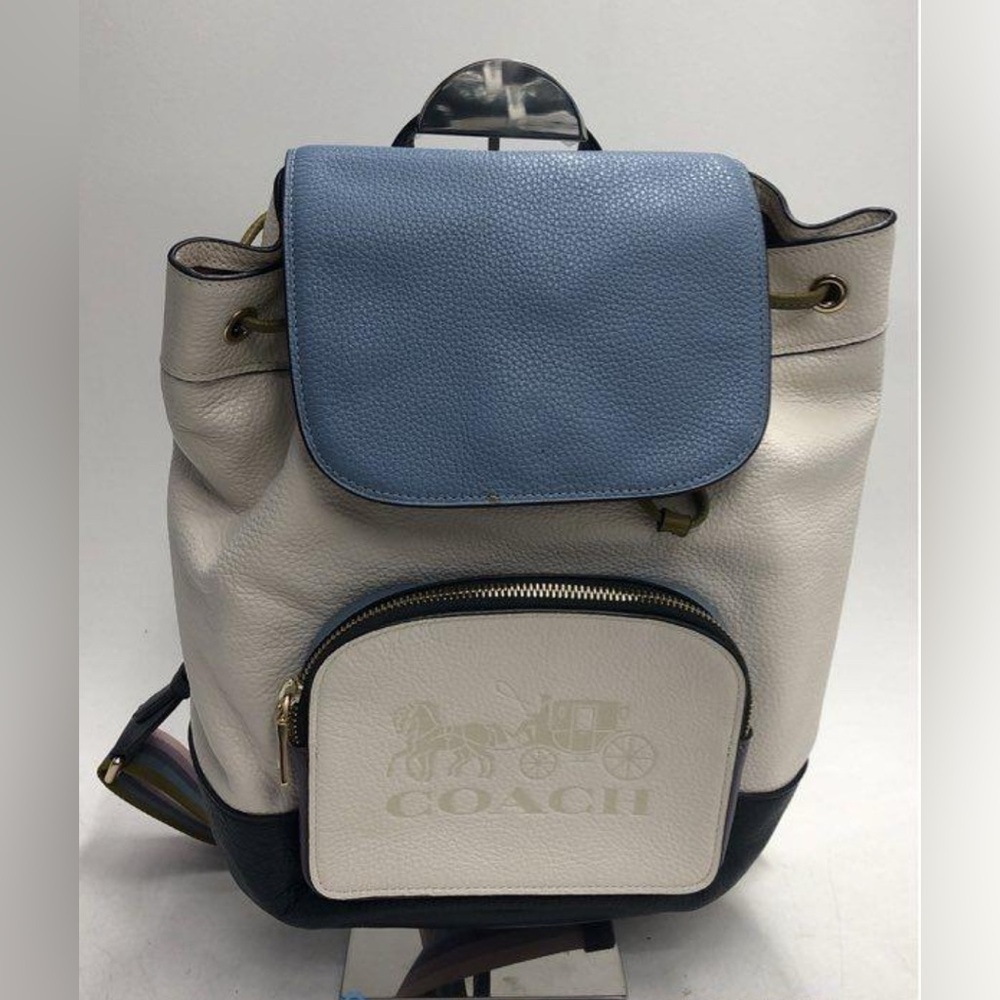 Coach Two-Tone Blue and Chalk Colorblock Backpack